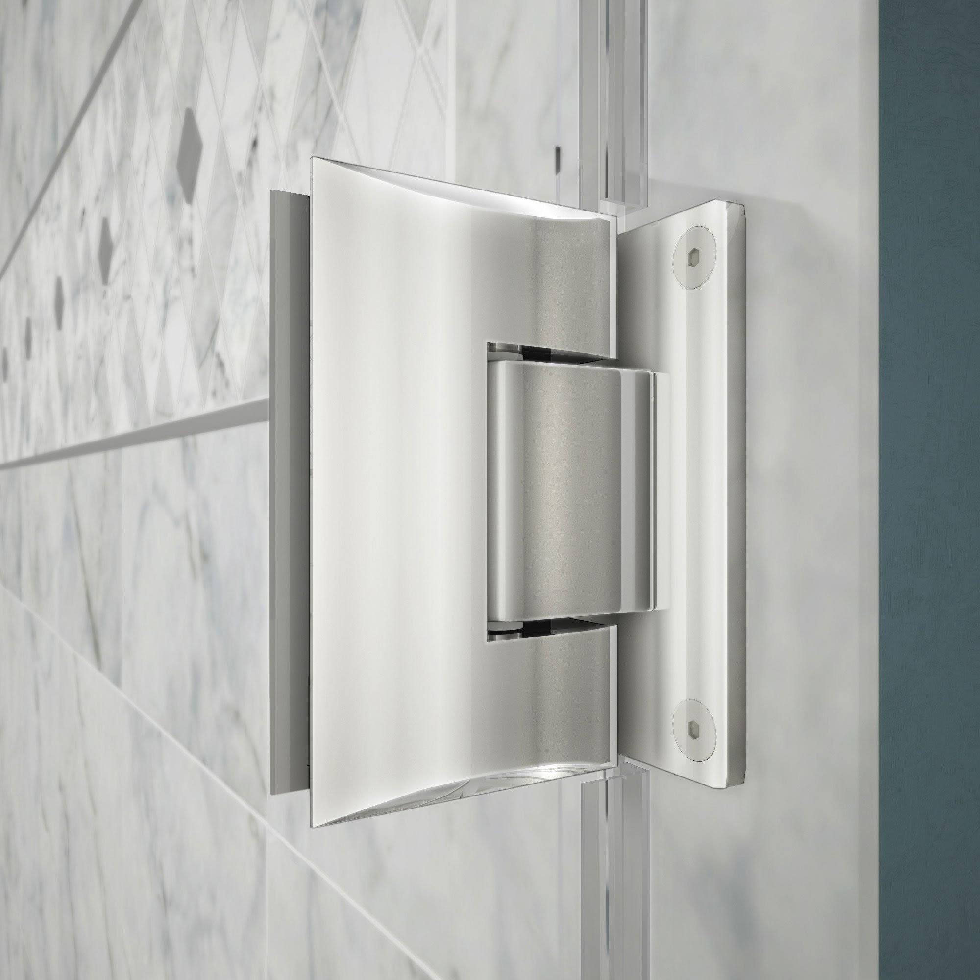 Fully Frameless Hinged Shower Door Chrome A104
