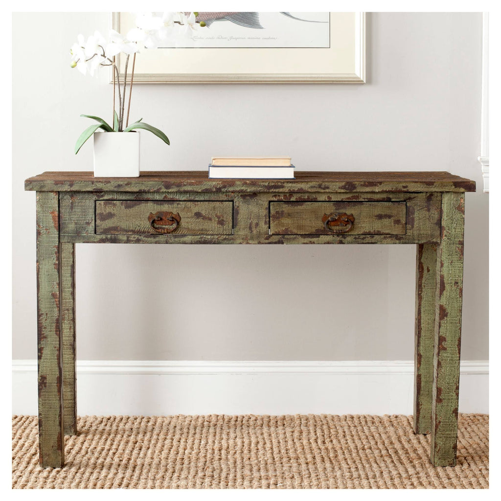 Antique Green Console C602
