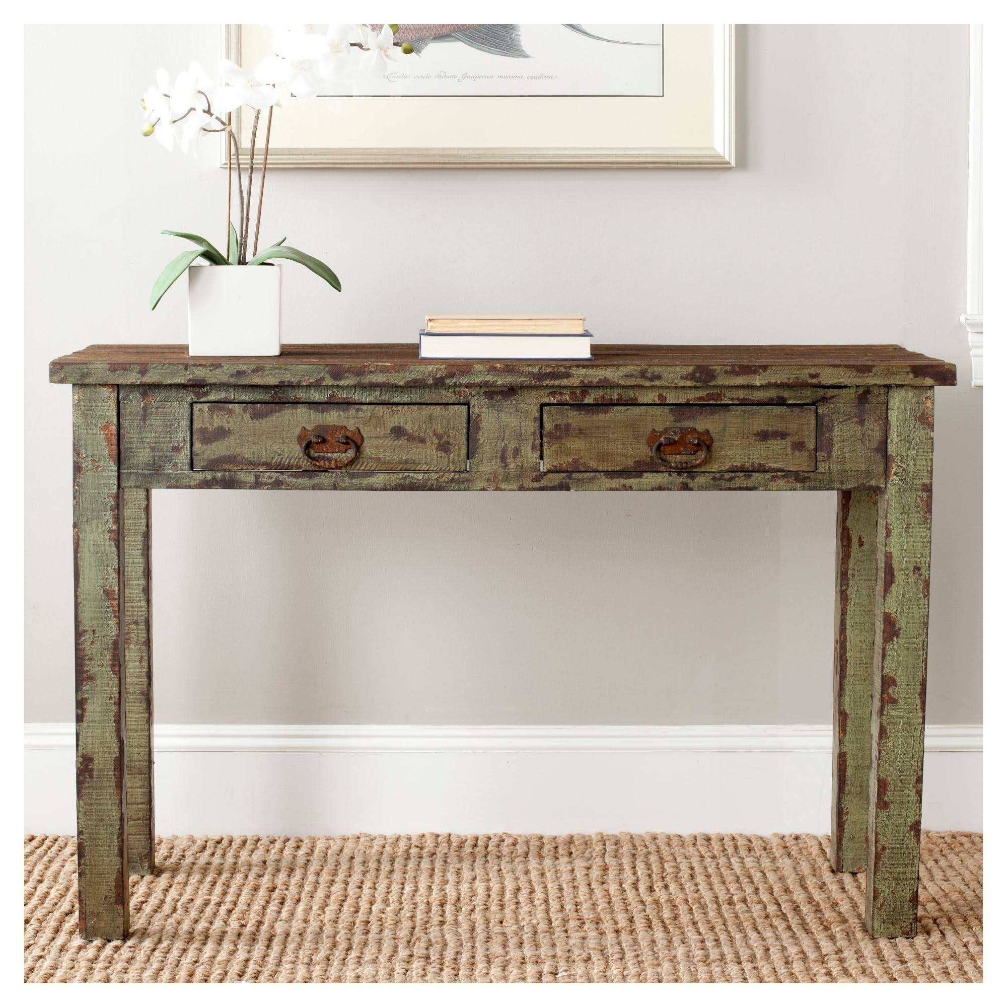 Antique Green Console C602
