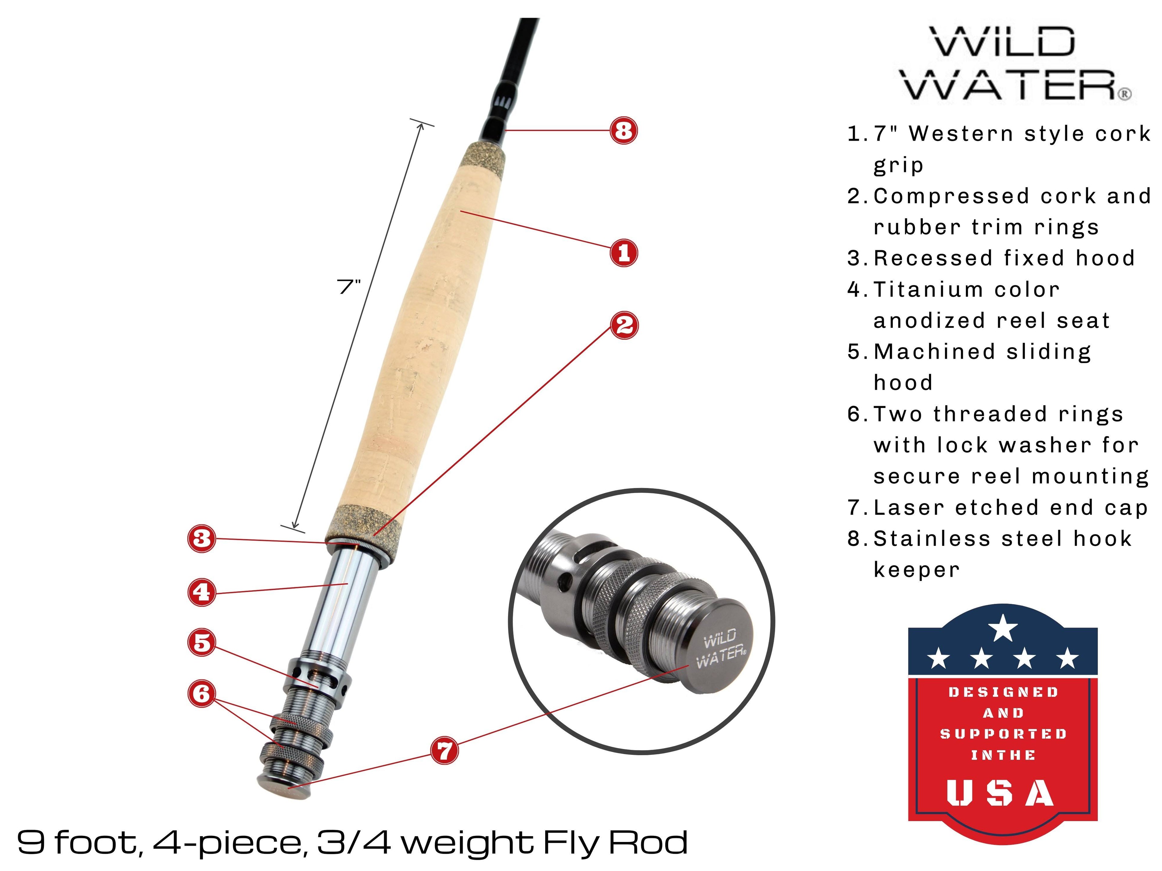 3/4 Weight CNC Reel Fly Rod Package K51680