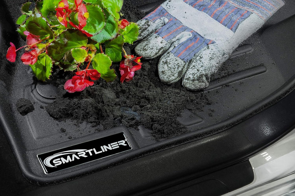 Custom Floor Mats 2 Row Liner Set Black W89357
