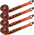 2 Inch x 15 Foot Winch Strap with Heavy Wire Hook, 4 Pack L834515