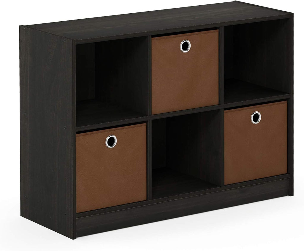 White/Black 3x2 Bookcase Storage L8397