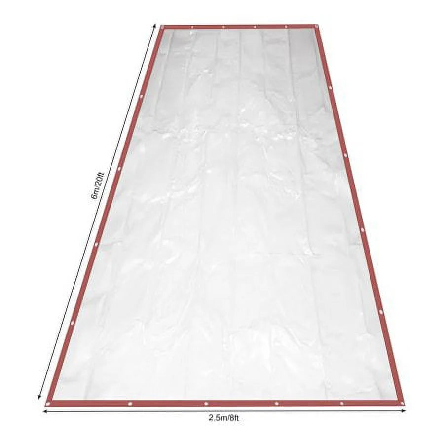 8x20FT Clear PVC Waterproof Canopy Tarp W5712