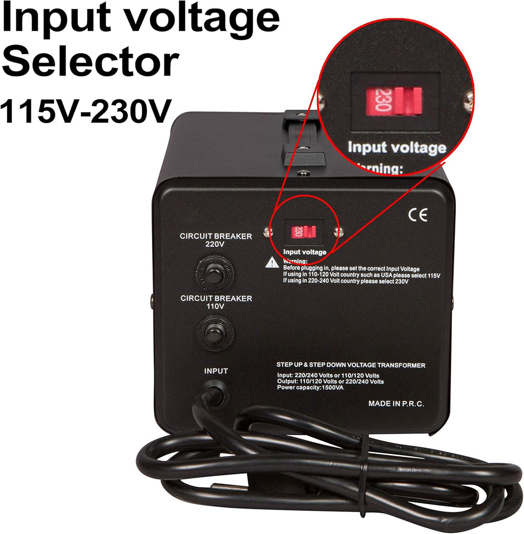 Voltage Converter and Transformer, 110-220 to 220-240 Volts, 3000 Watts S92839
