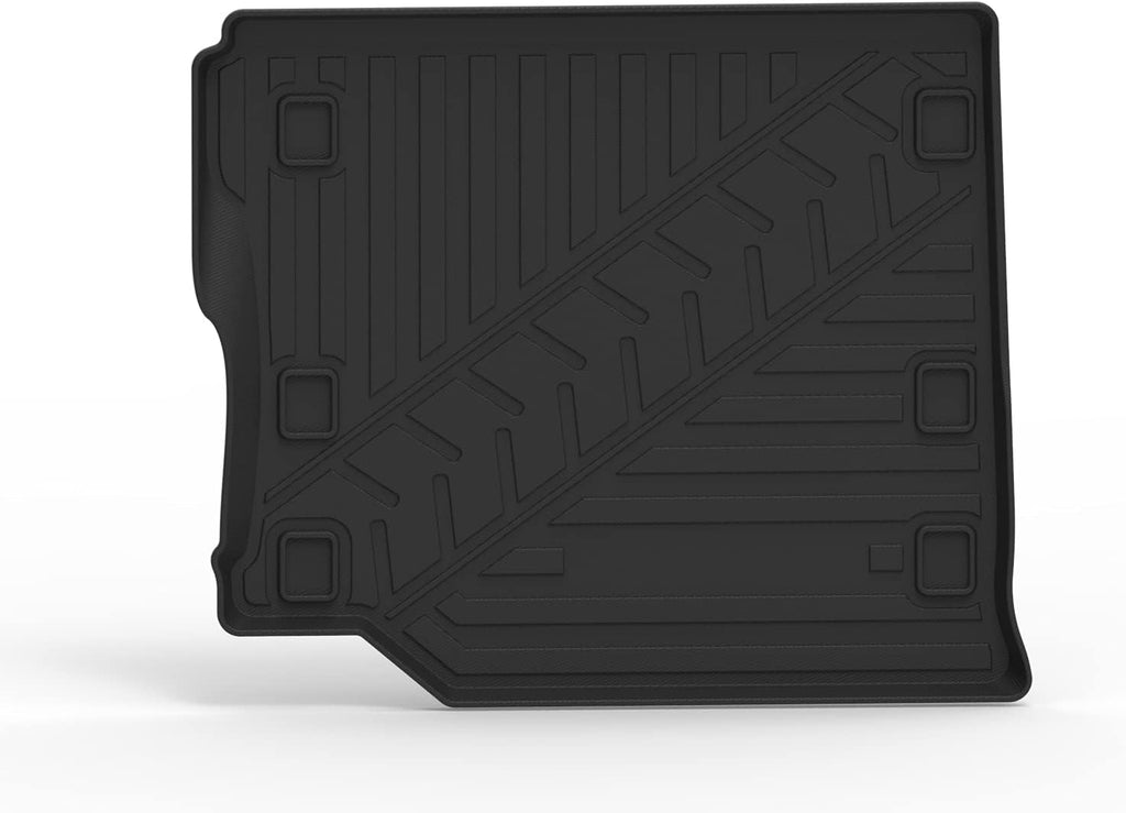 Black Custom Fit Cargo Mat Trunk Liner for Jeep Wrangler JL Unlimited 4-Door, Pack of 2 F253
