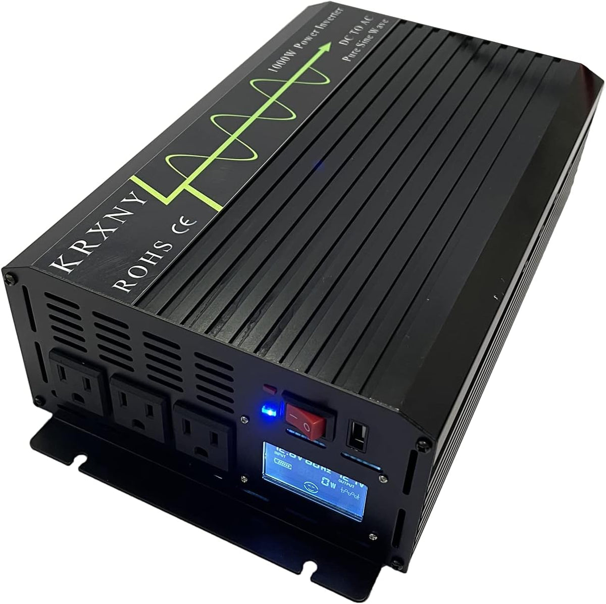 1000W Pure Sine Wave Power Inverter 12V DC to 110V AC with USB Port O769086