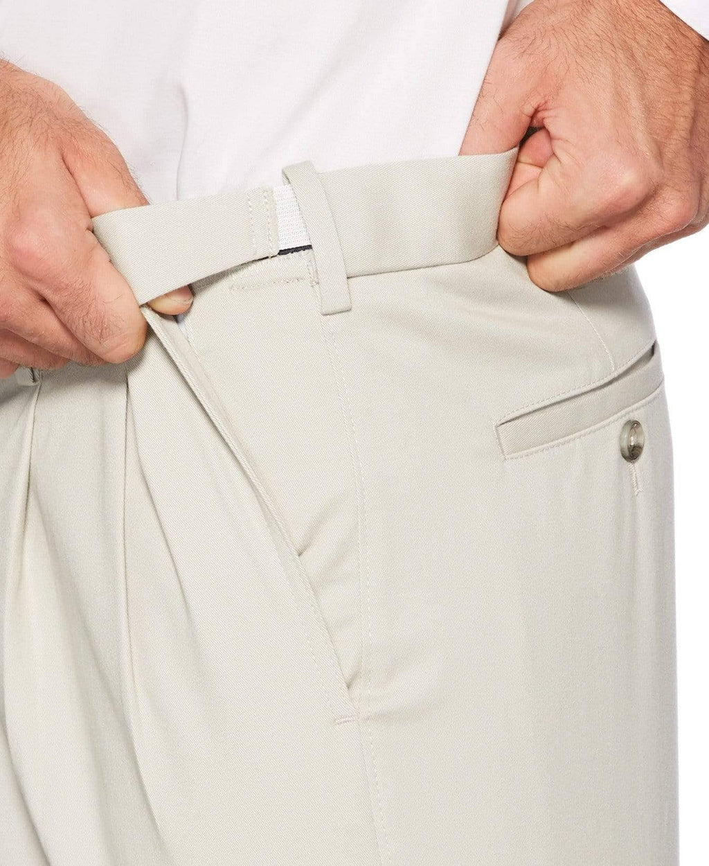 Pleated Performance Chino, Men&s, Size: 60 x 30, White F860882