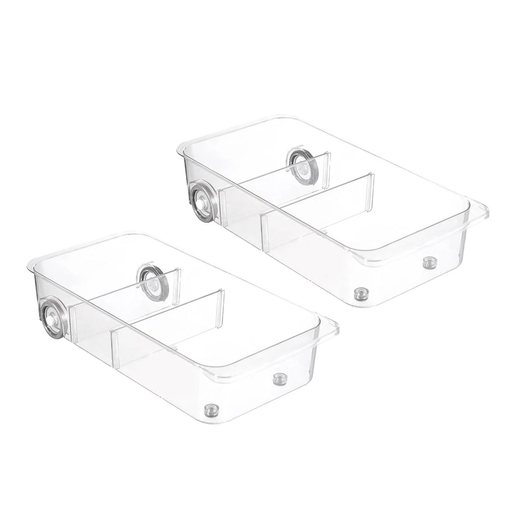 Clear Fridge Drawer Organizer Storage Bins 2 Piece I7246