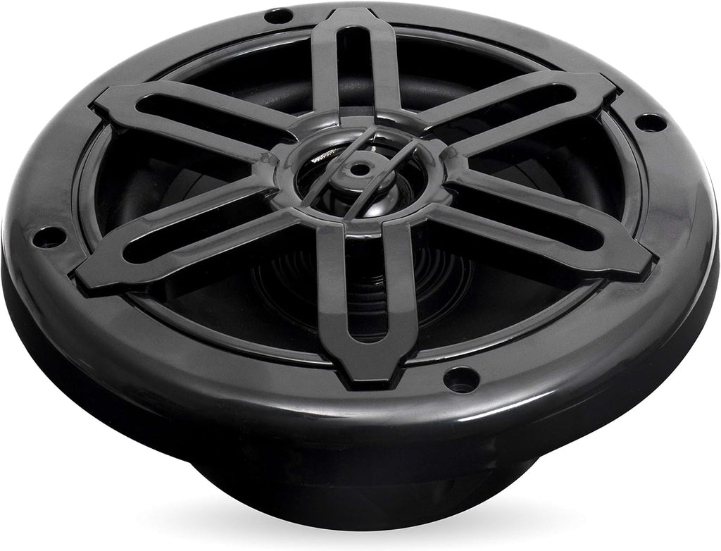 Four 1000 Watt Peak 6.5-inch 2-Way Marine Speakers with Bluetooth Amplifier C6441