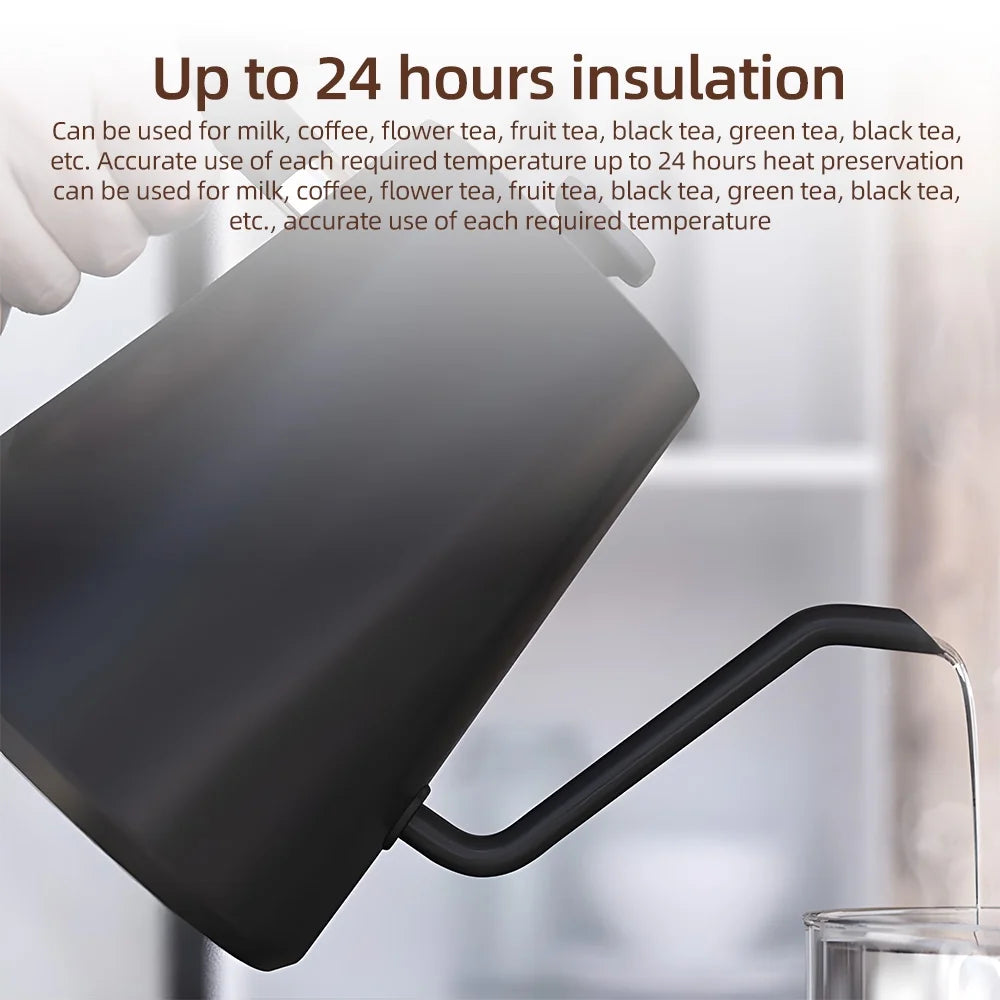 1.0L Stainless Steel Gooseneck Kettle with Temperature Control N211