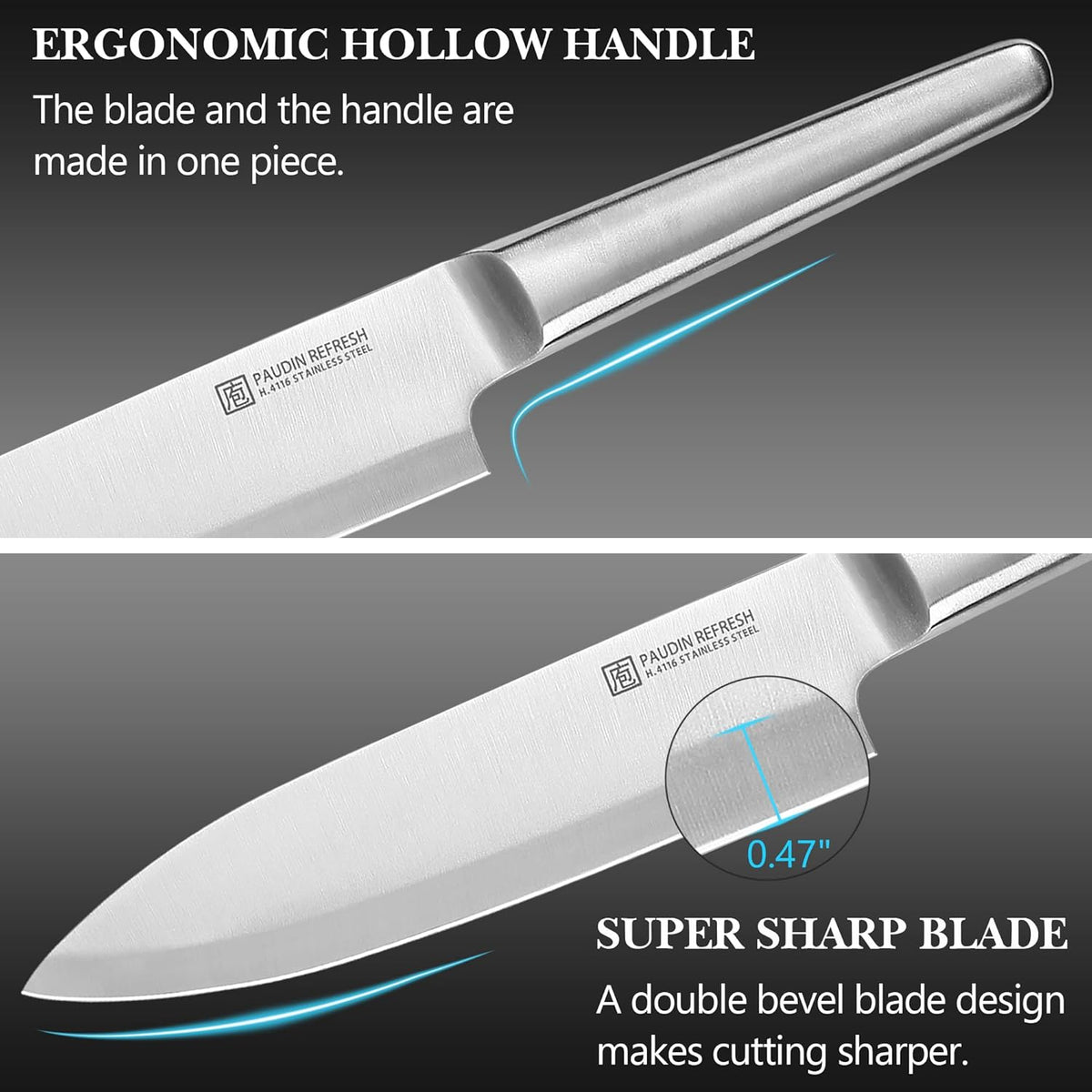 5 Pc German Stainless Steel Chef Knife Set G3129