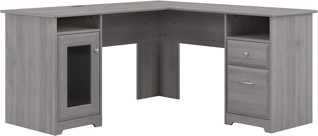 Ash Gray L Shape Desk N89128