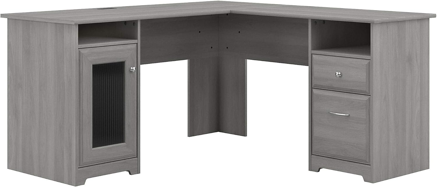 Ash Gray L Shape Desk N89128