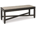 Black/Grayish Brown Dining Bench O1296