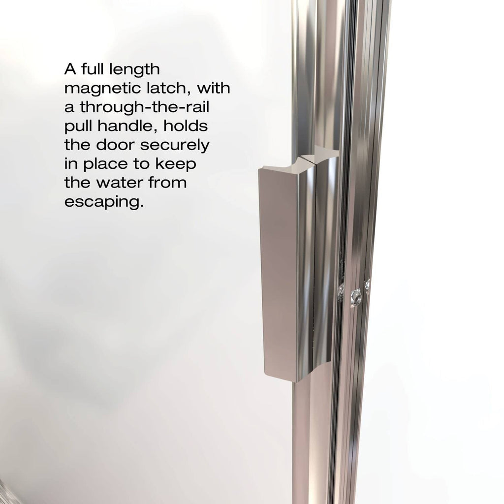 Pivot Framed Shower Door with Silver C474