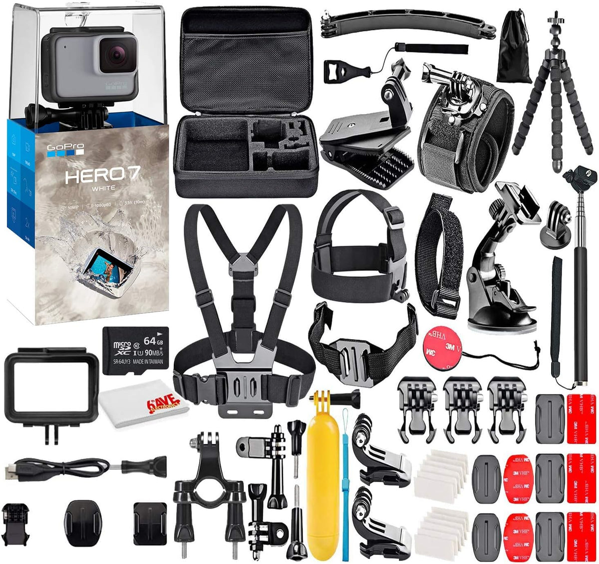 50 Piece Accessory Kit Waterproof Action Camera with Touch Screen U9195