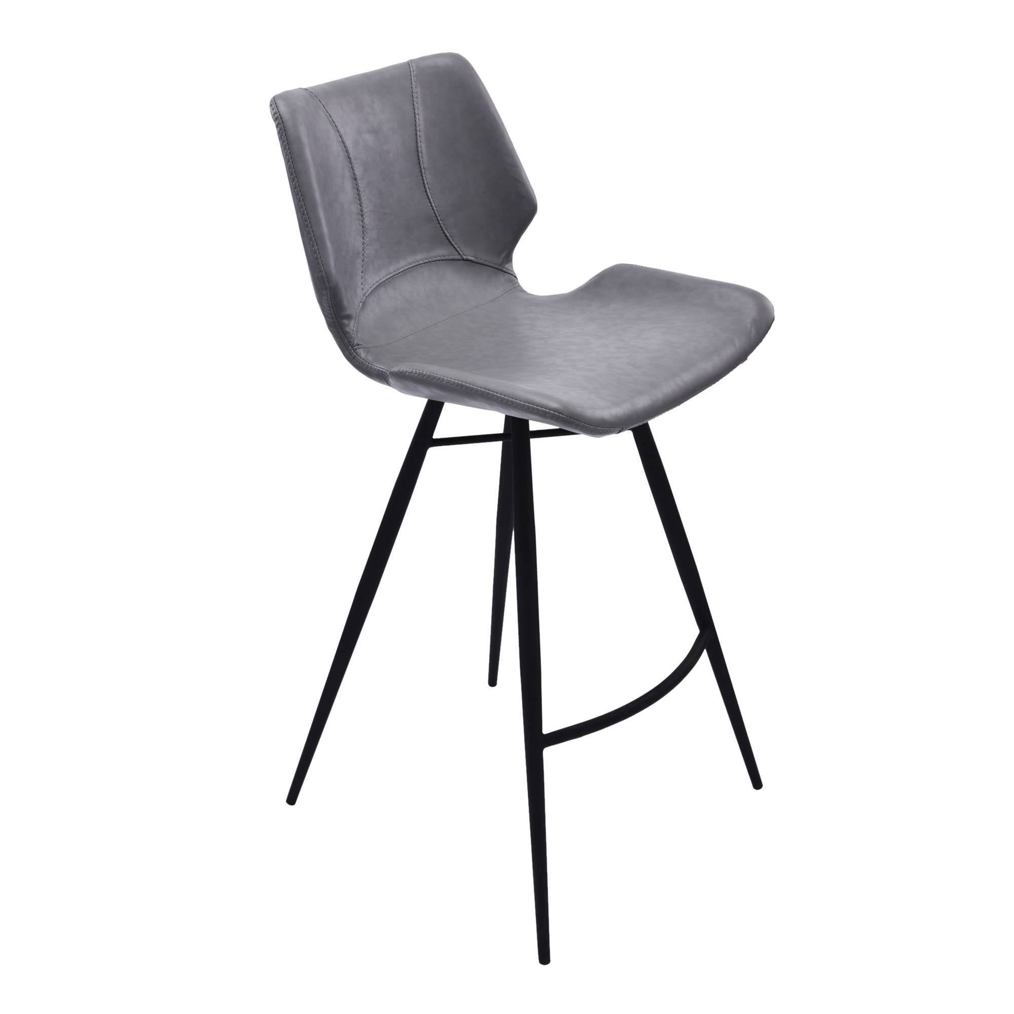 Vintage Gray/Black Metal Barstool W164633
