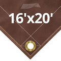 Brown Canvas Tarps 16 x 20 M3715
