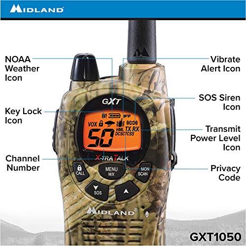 50 Channel GMRS Two-Way Radio Walkie Talkie Mossy Oak Camo Pair Pack J72511