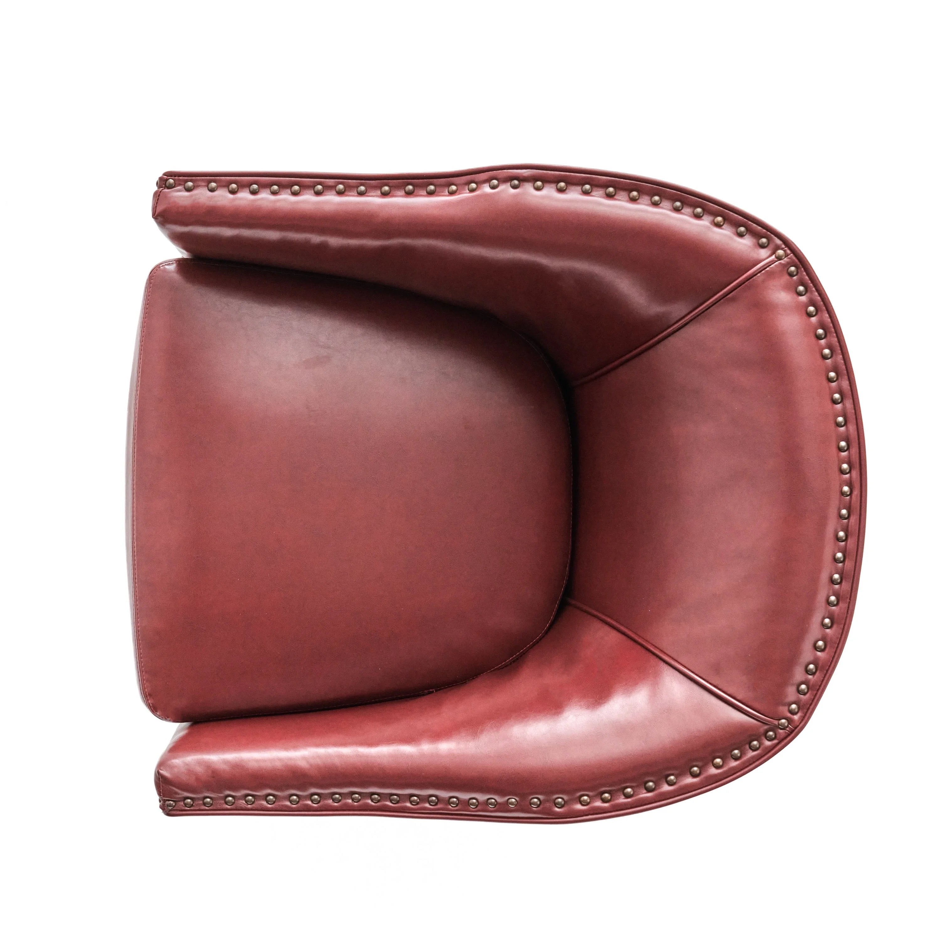 Bonded Leather Club Accent Chair, Oxblood Red V522912