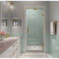 Brushed Gold Frameless Shower Door Z646