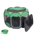 Medium Size Portable Foldable Pet Playpen with Zipper Top Cover Door I1115