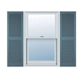 14-1/2 in. x 64 in. Vinyl Open Louvered Shutters Pair Wedgewood Blue N701