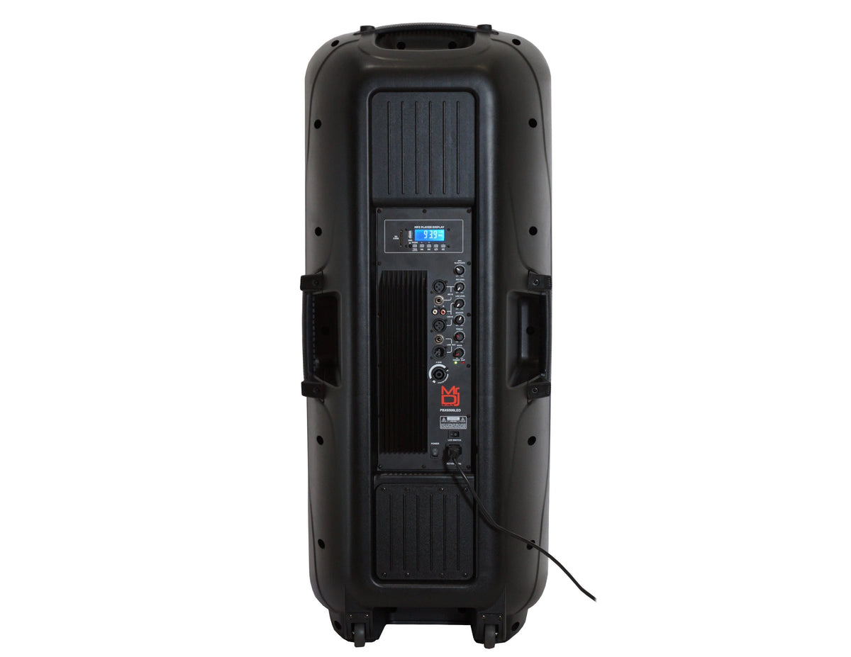 Dual 15” 3-Way Full-Range Powered and Passive DJ PA Bluetooth Loudspeaker C69433