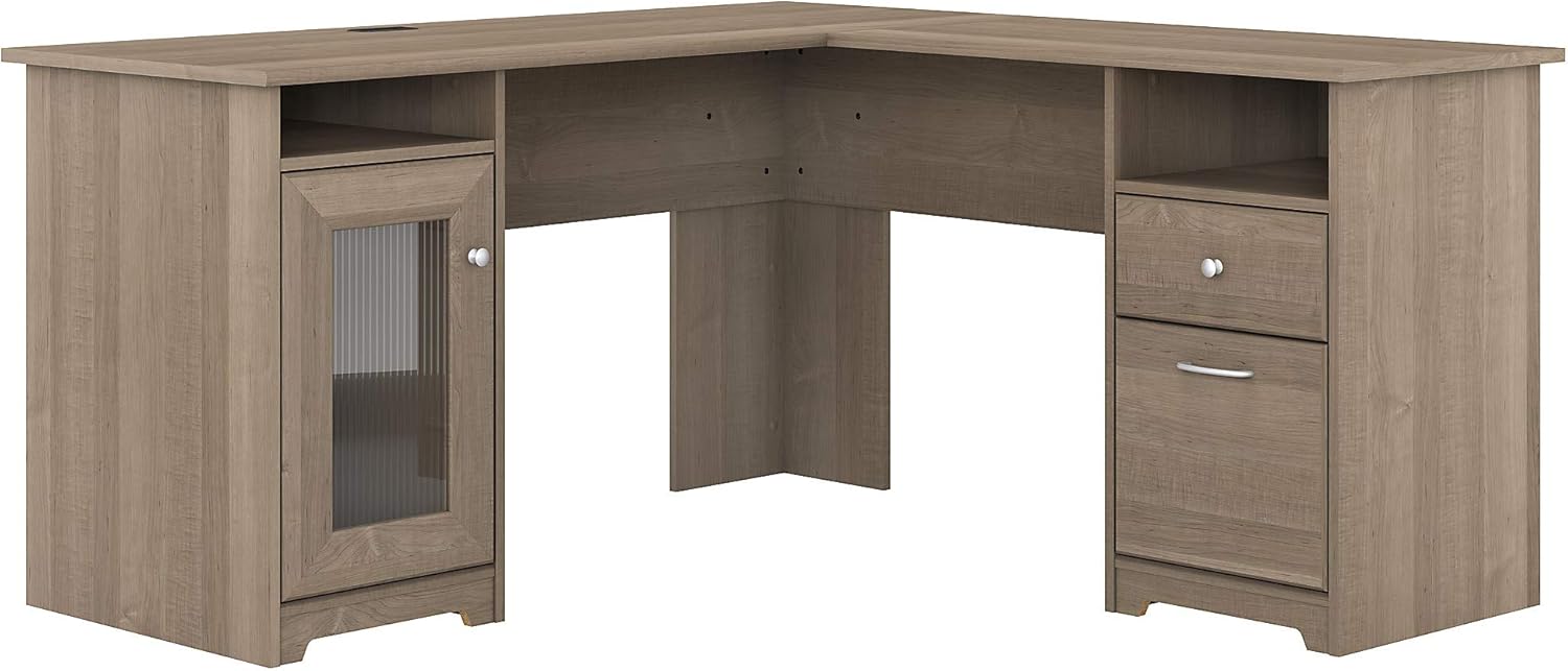 Ash Gray L Shape Desk N89128