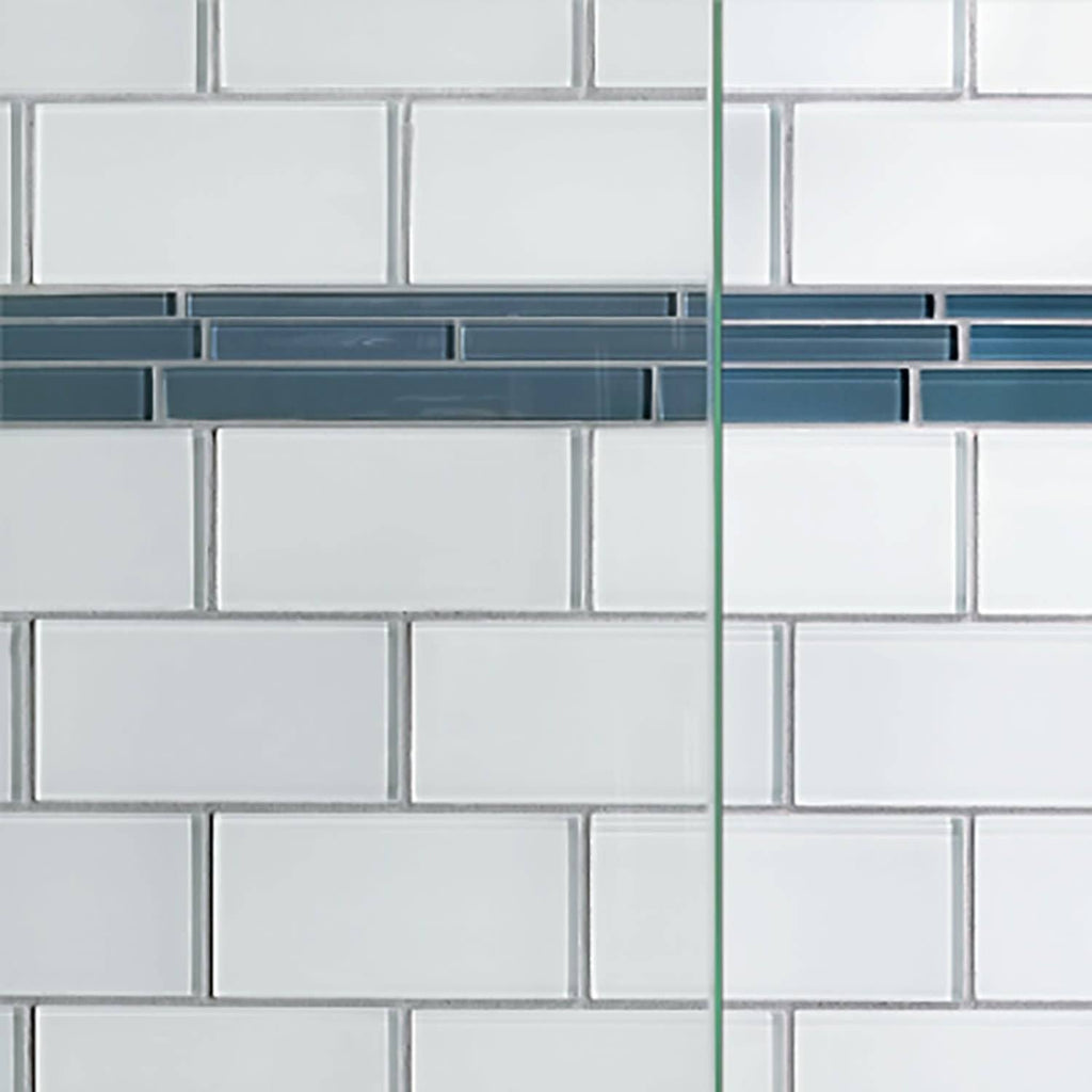Pivot Framed Shower Door with Silver C474