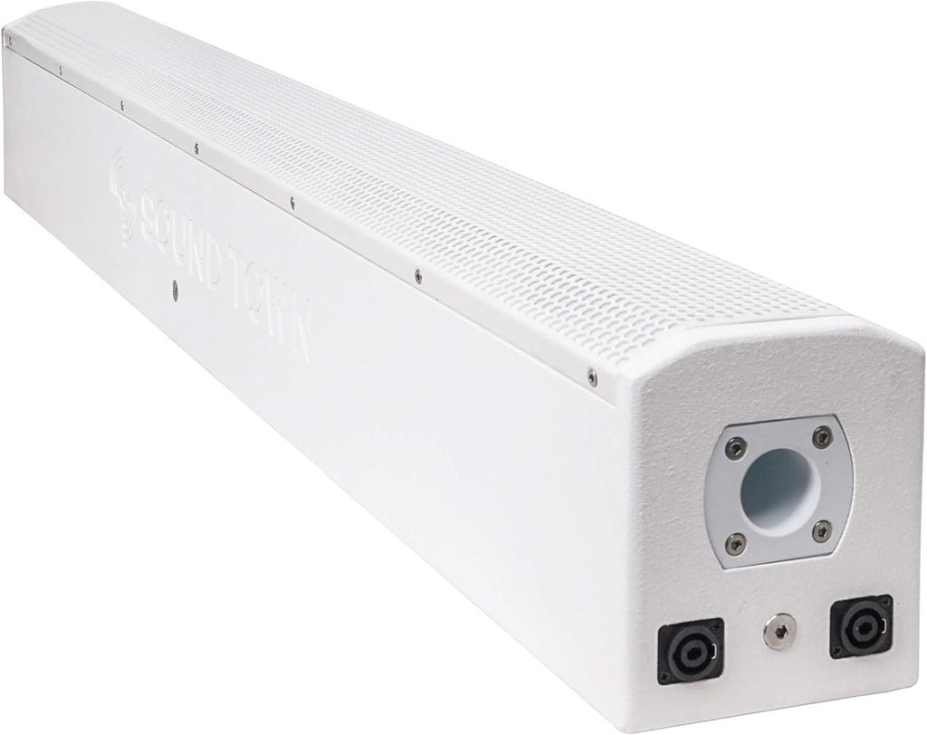 White Passive Wall-Mount Column Line Array Speaker with 8 x 5” Woofers L459
