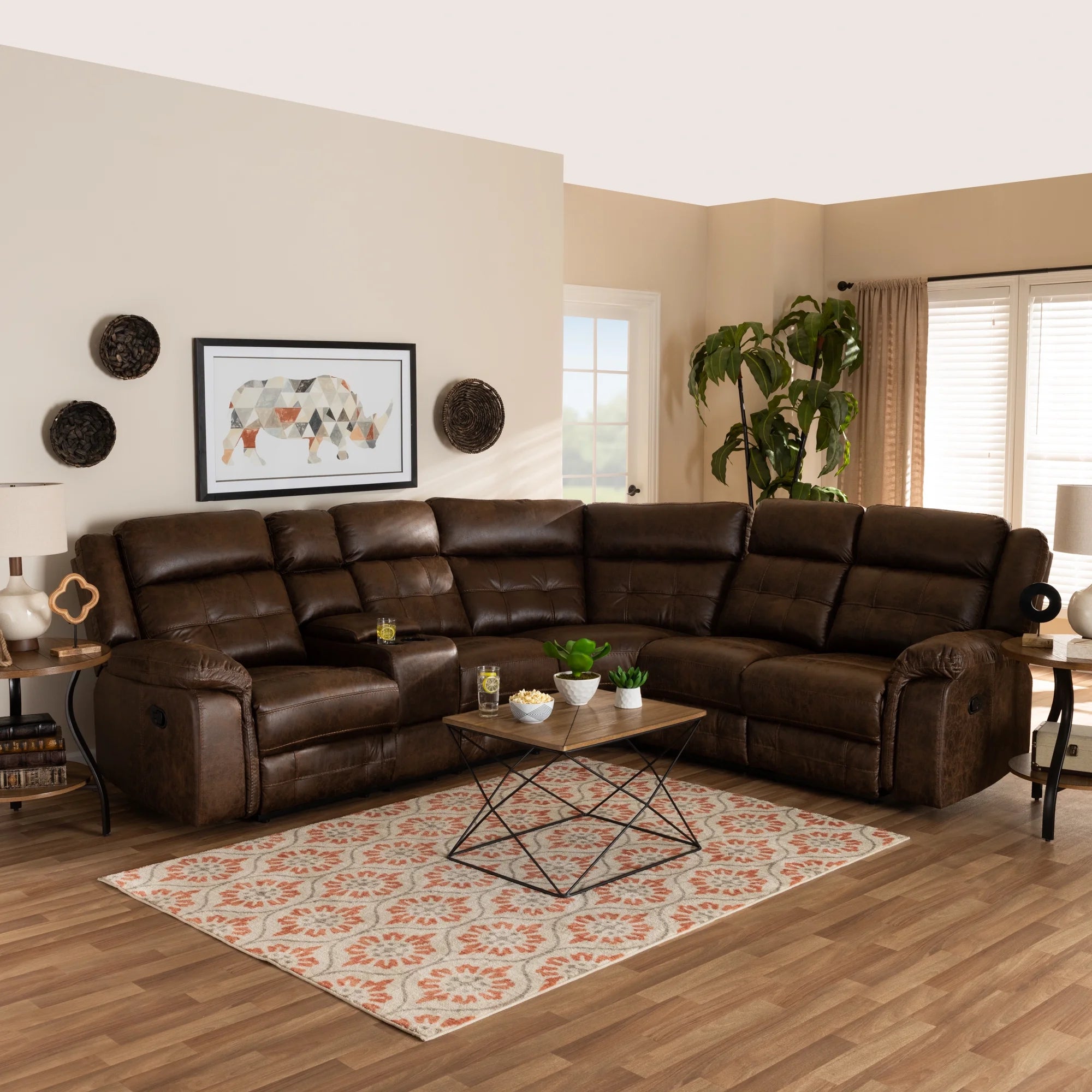6-Piece Sectional Recliner Sofa H59045