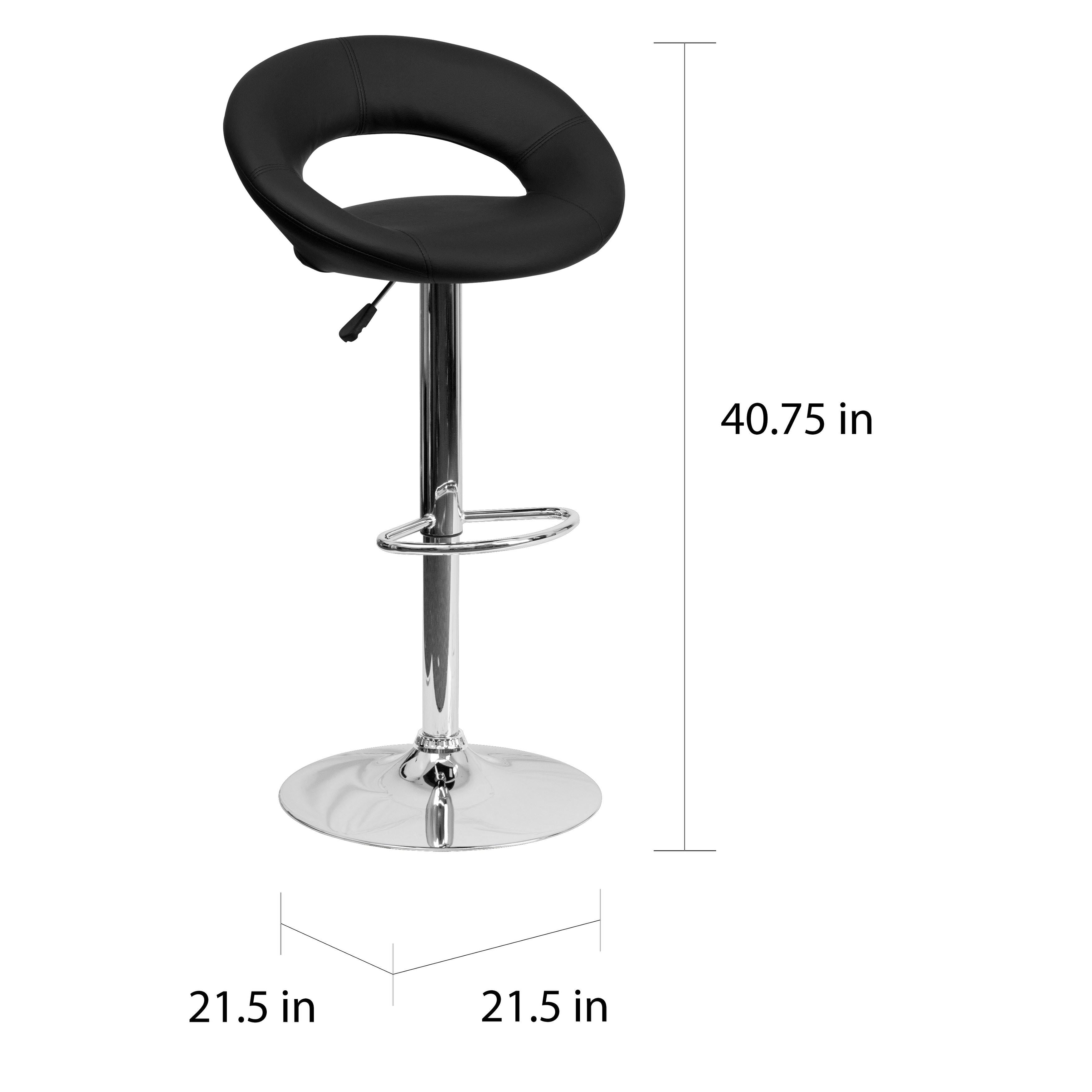 2 Pack Vinyl Adjustable Height Barstool Q2634