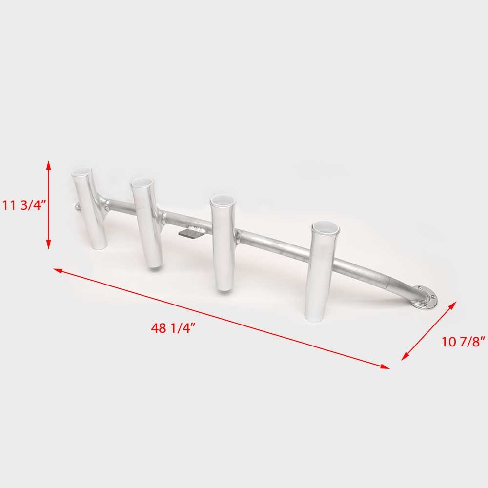 4 Tube 48 1/4 Inch Aluminum Boat Rod Holder X98940