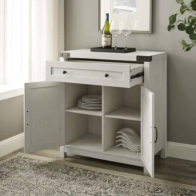 2 Door Accent Cabinet Brushed White O62909