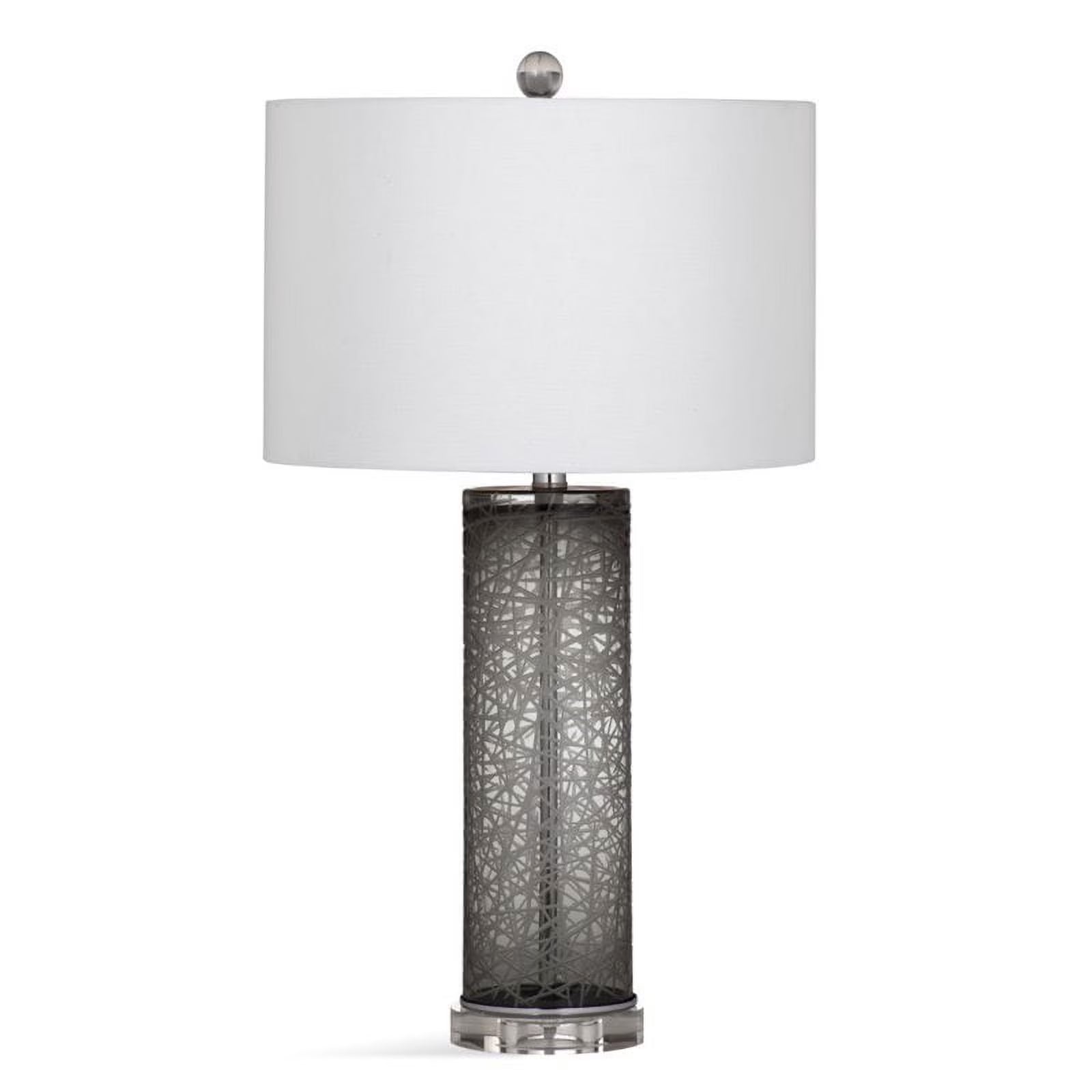Gray and Clear Glass Table Lamp H7725