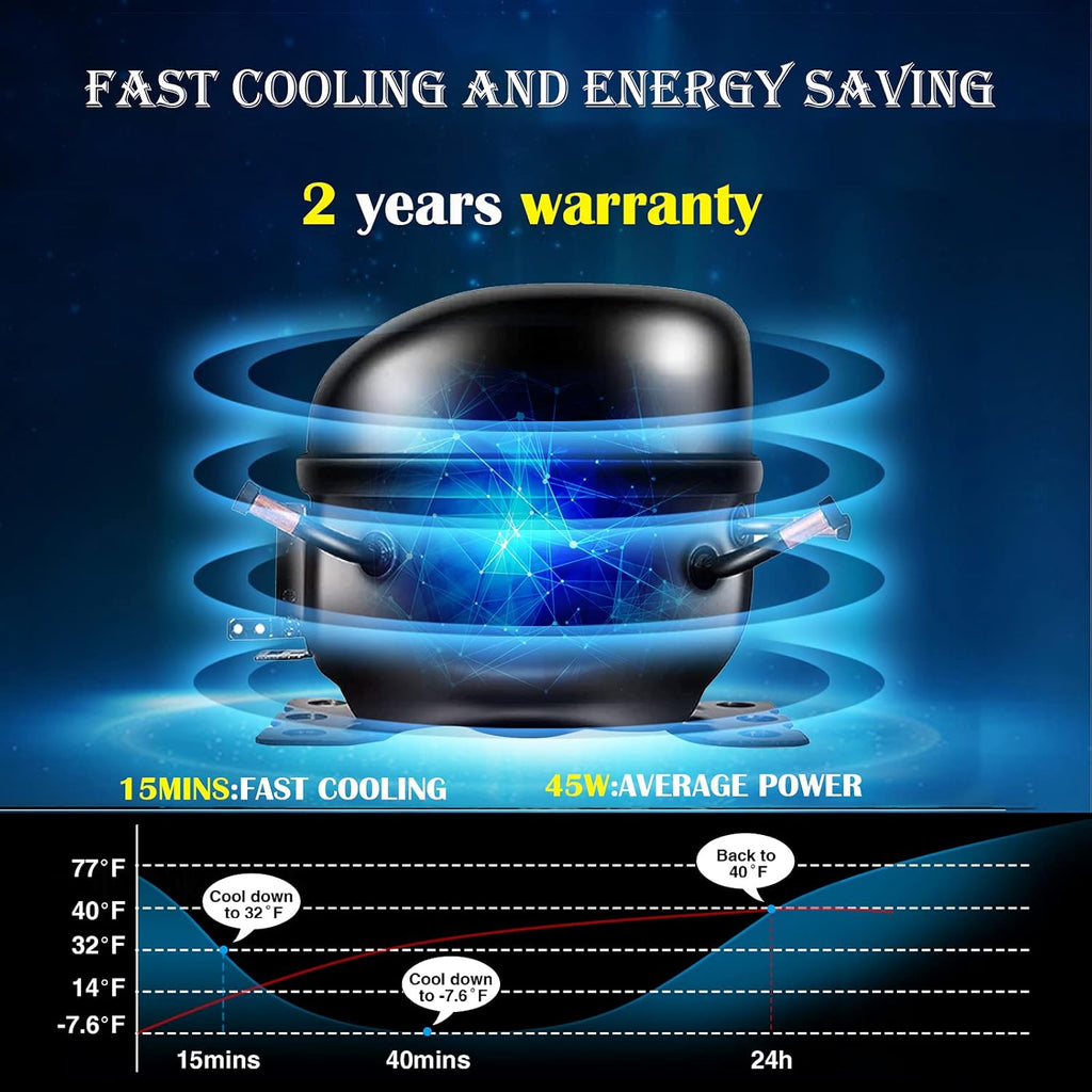 30Qt Car Refrigerator Portable Freezer RV Fridge Cooler 12V/24V C6322