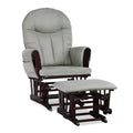 Gray Wooden Glider and Ottoman A823