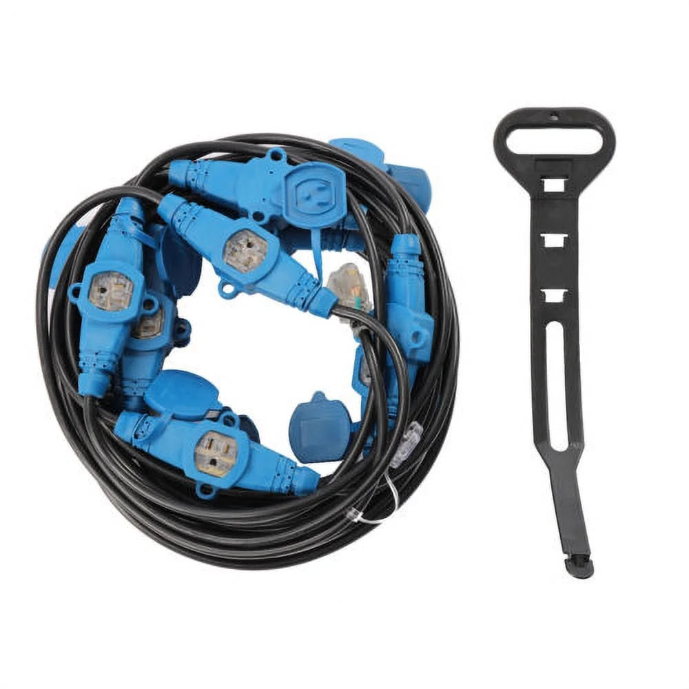 65FT 12awg 13 Plugs 15A 125V Power Extension Cord Splitter D944038