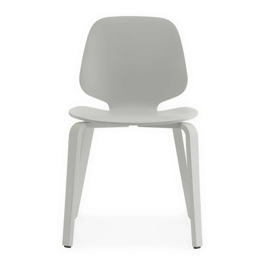 Light Grey Wood Base Chair S5954