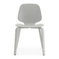 Light Grey Wood Base Chair S5954