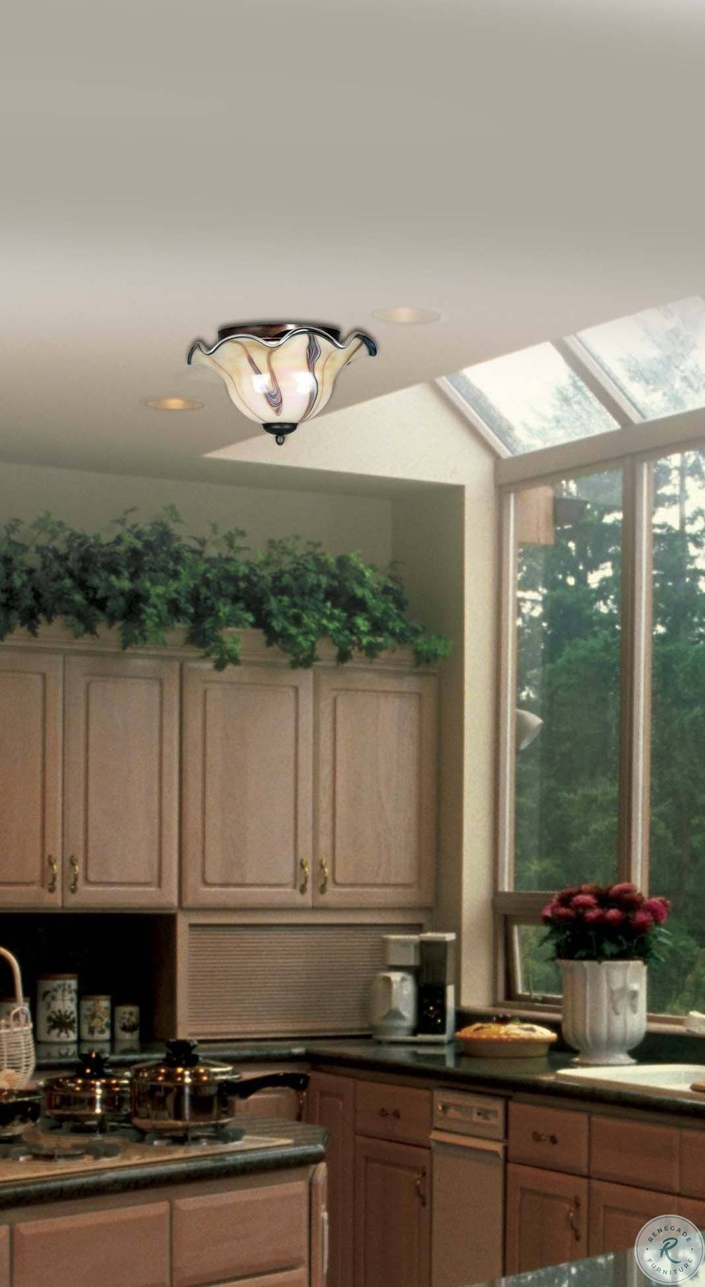 Tuscan Silver 2 Light Flush Mount M73858