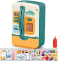 Kids Kitchen Toys Fridge Refrigerator Play Kitchen Set with Accessories Music and Light D541
