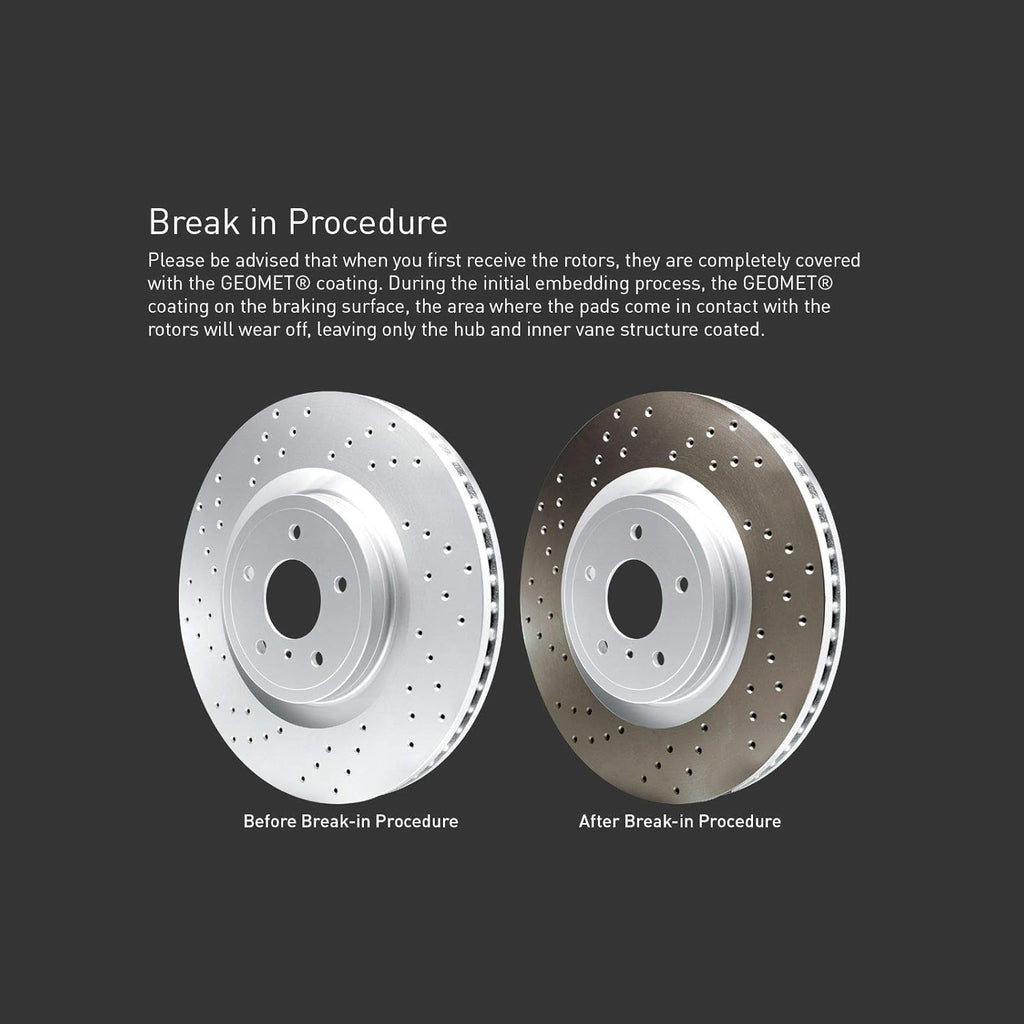 Carbon Series Cross Drilled Brake Rotors with Ceramic Brake Pads T839