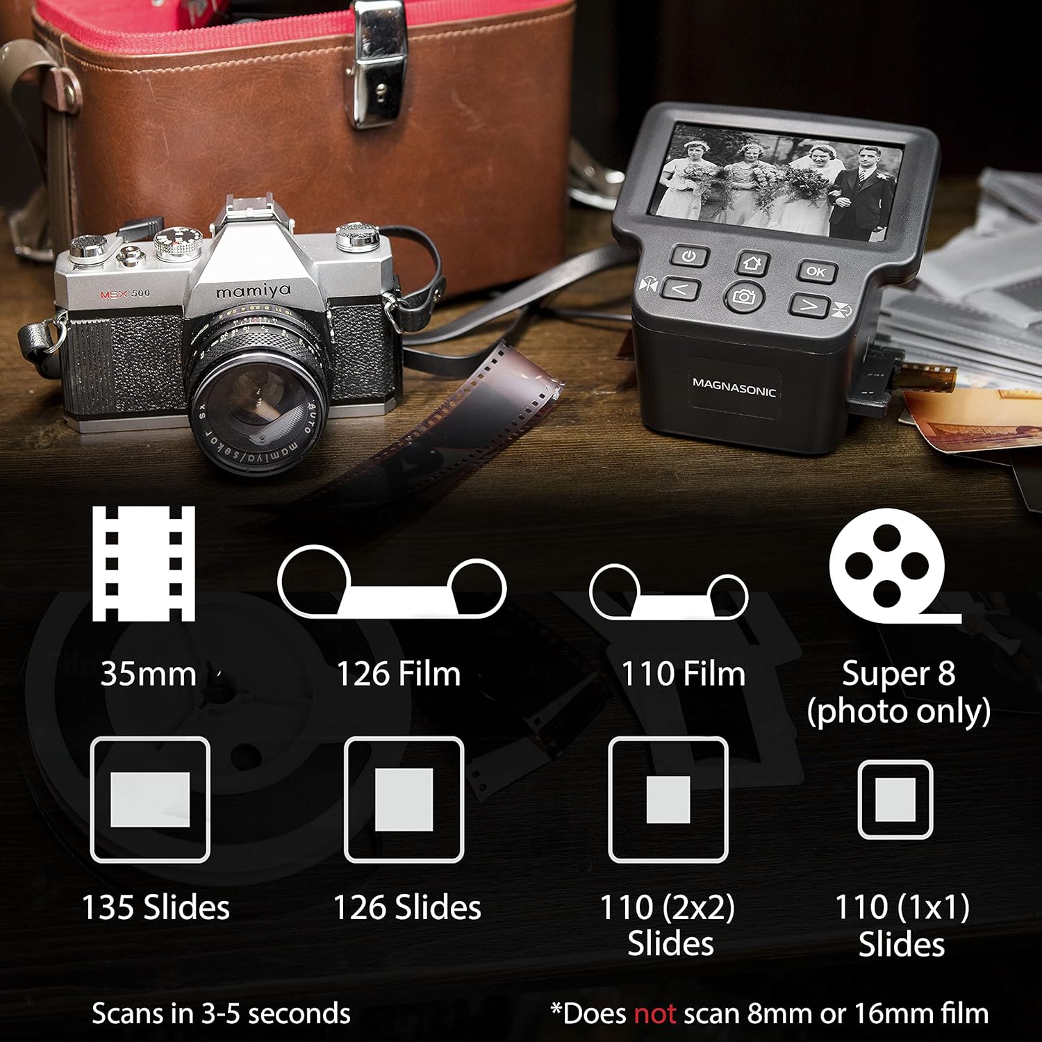 22MP Film Scanner with 5 Display P5585