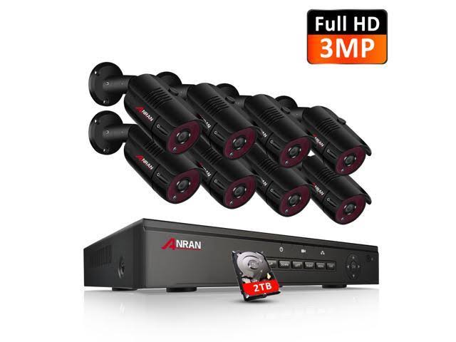 Wireless Outdoor 8 Channel NVR 4pcs 1TB HDD Security Camera System O835