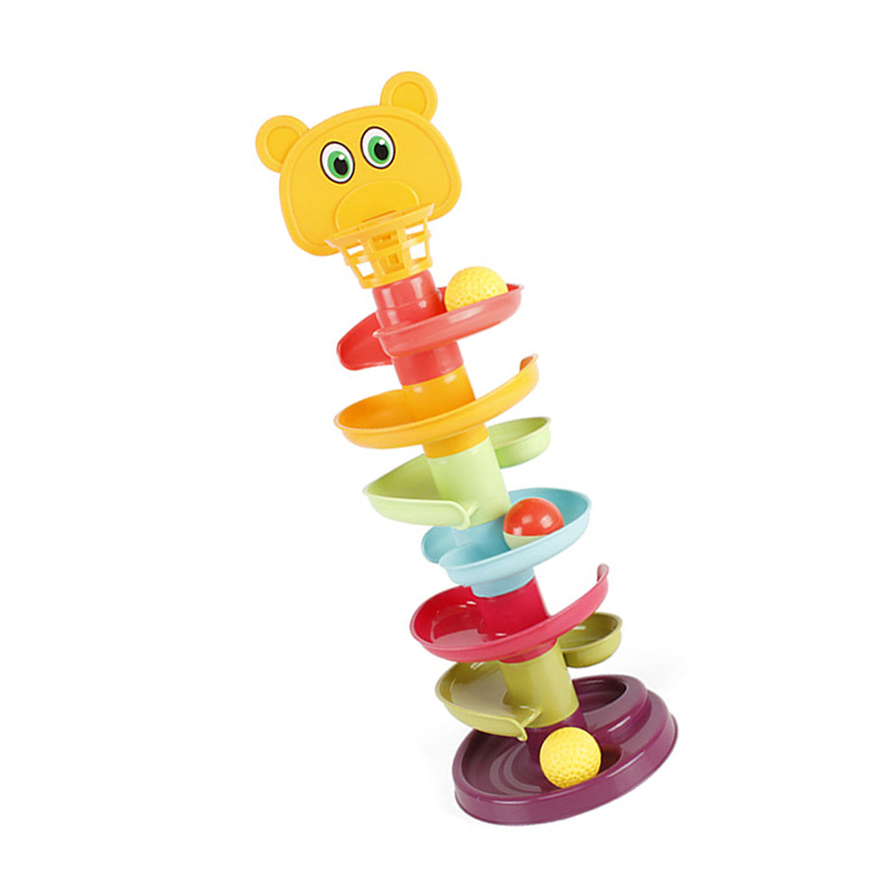 Kid Track Sliding Ball Tower Toy Stacking Toy with 3 Balls A614