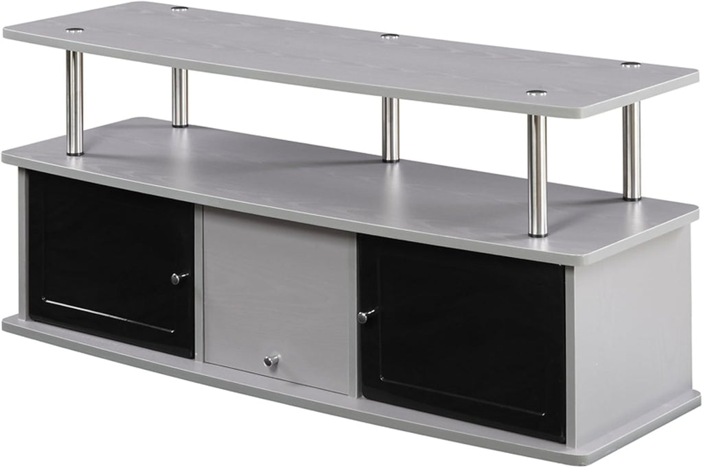 Dark Espresso TV Stand with 3 Cabinets Y419458