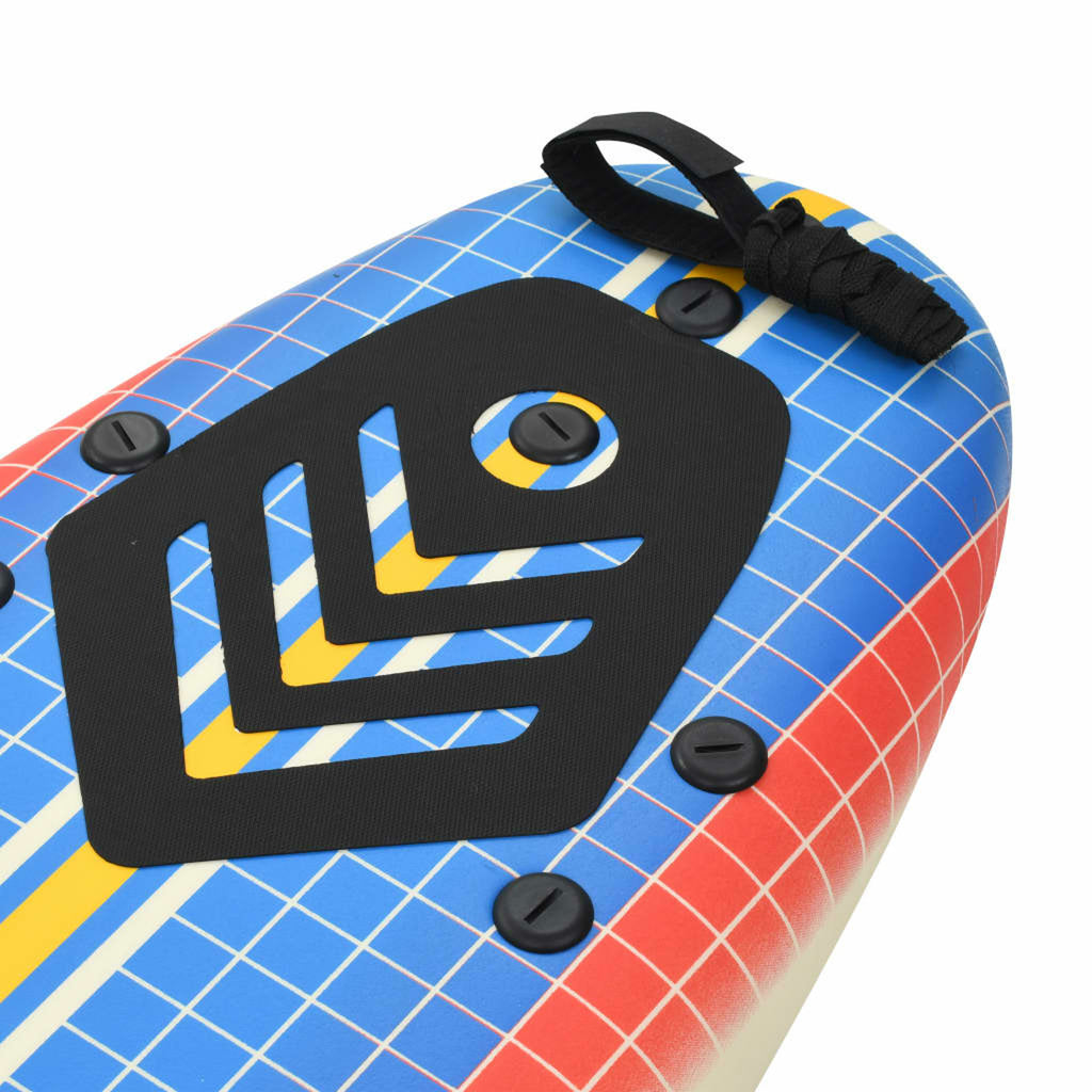 Surfboard with Leash and Plastic Fins Z1684